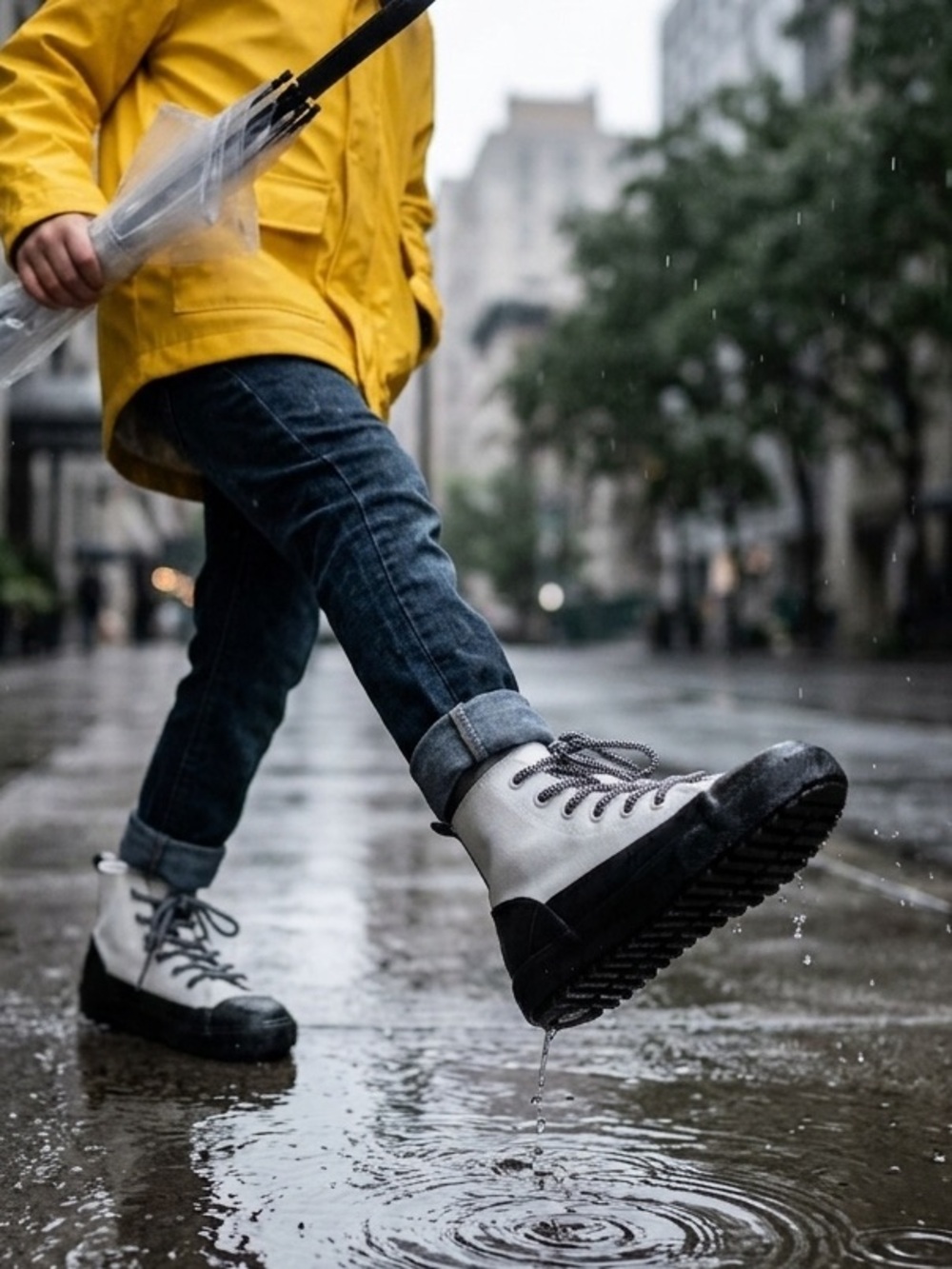 Hunter for Target White and Black Kids Rain Boots
